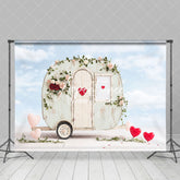 Aperturee - Aperturee Wooden Motorhome Blue Sky Valentines Day Backdrop